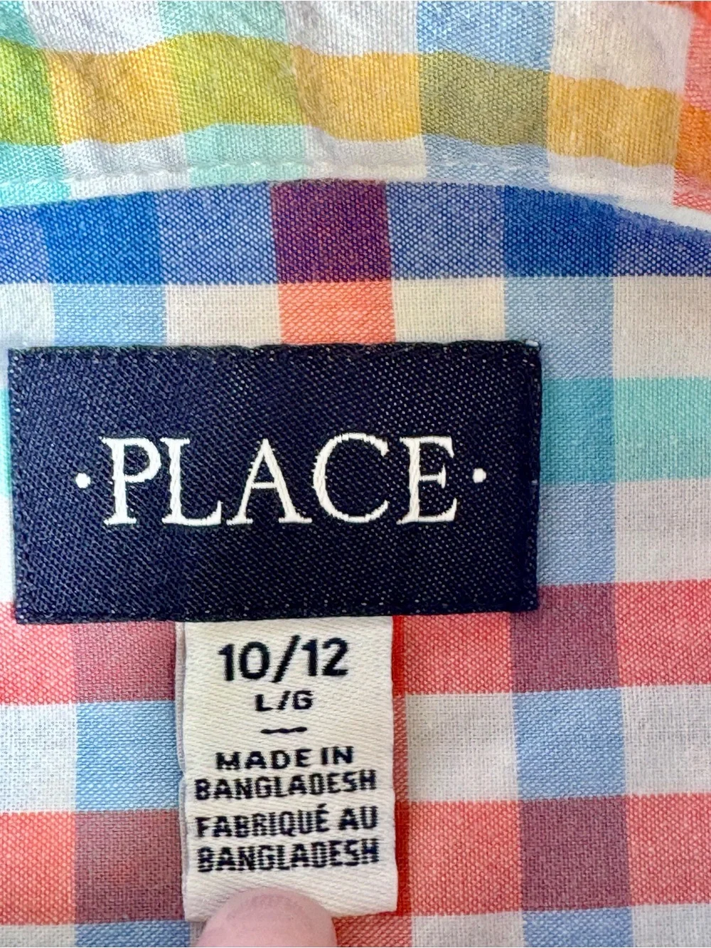 Preppy Boys Multicolor Plaid Cotton Poplin Button Down Shirt 10/12